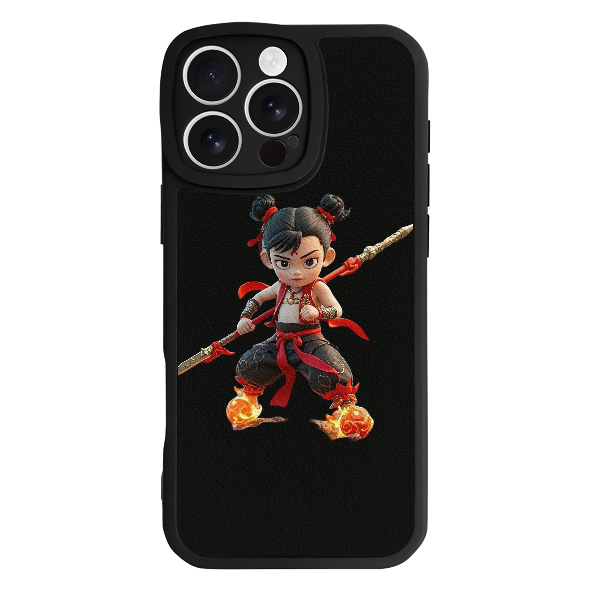 （画像用） Ne Zha 2 ナタ 魔童の大暴れ 【iPhone 16シリーズ対応】シリコンスマホケース（レザー調） 材質：シリコン